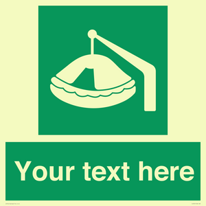 Custom sign Safe condition Davit-launched liferaft